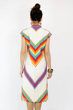 Serape Chevron 70s Dress S/M