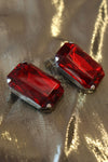 Exaggerated Ruby Studs