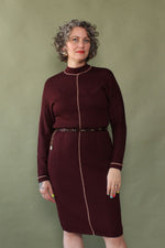 St. John Aubergine Sweater Dress M/L