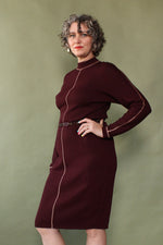 St. John Aubergine Sweater Dress M/L