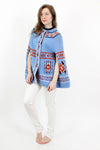 70s Native Blue Poncho