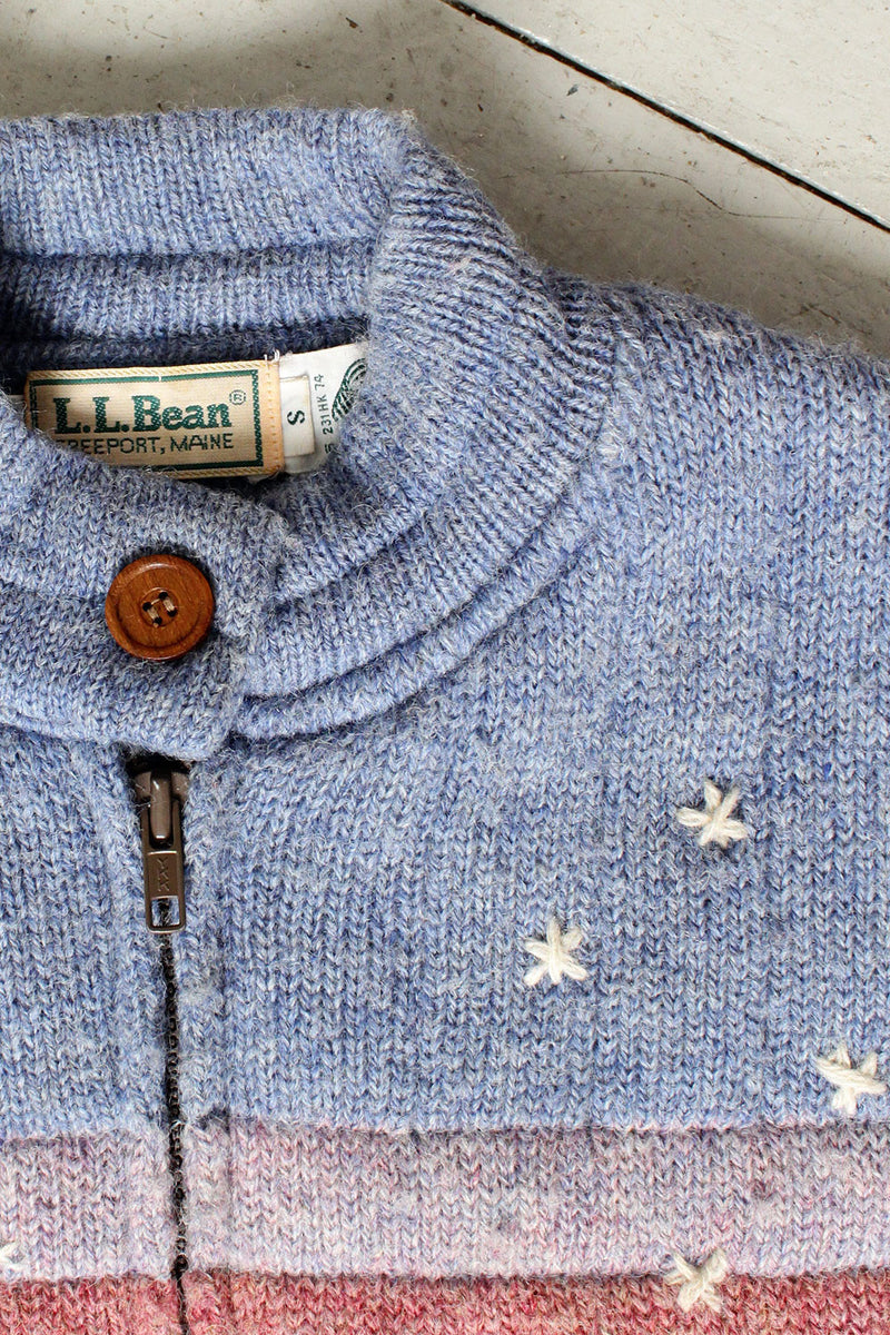 LL Bean Snowy Knit Vest S