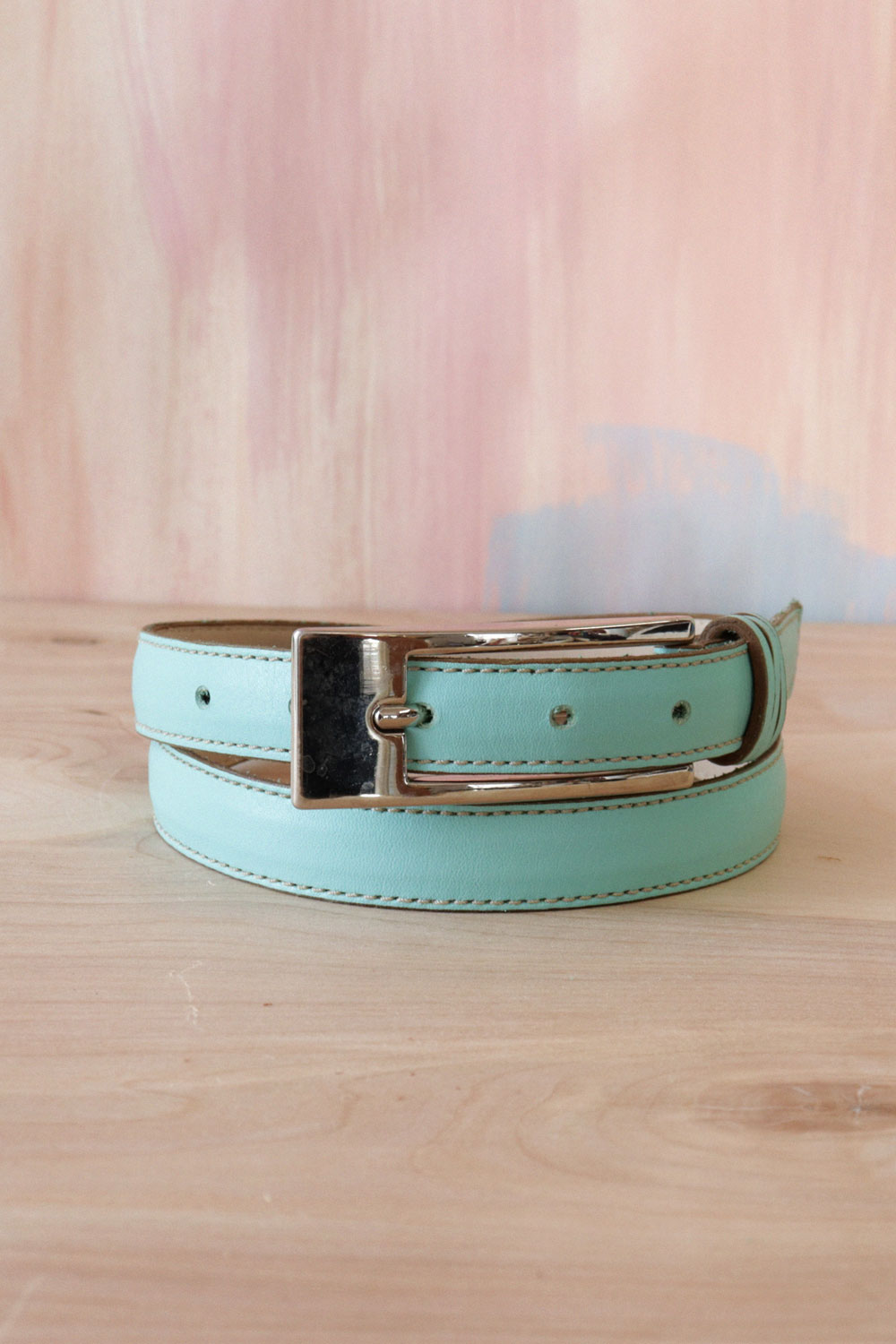 Tiffany Blue Leather Belt S-L