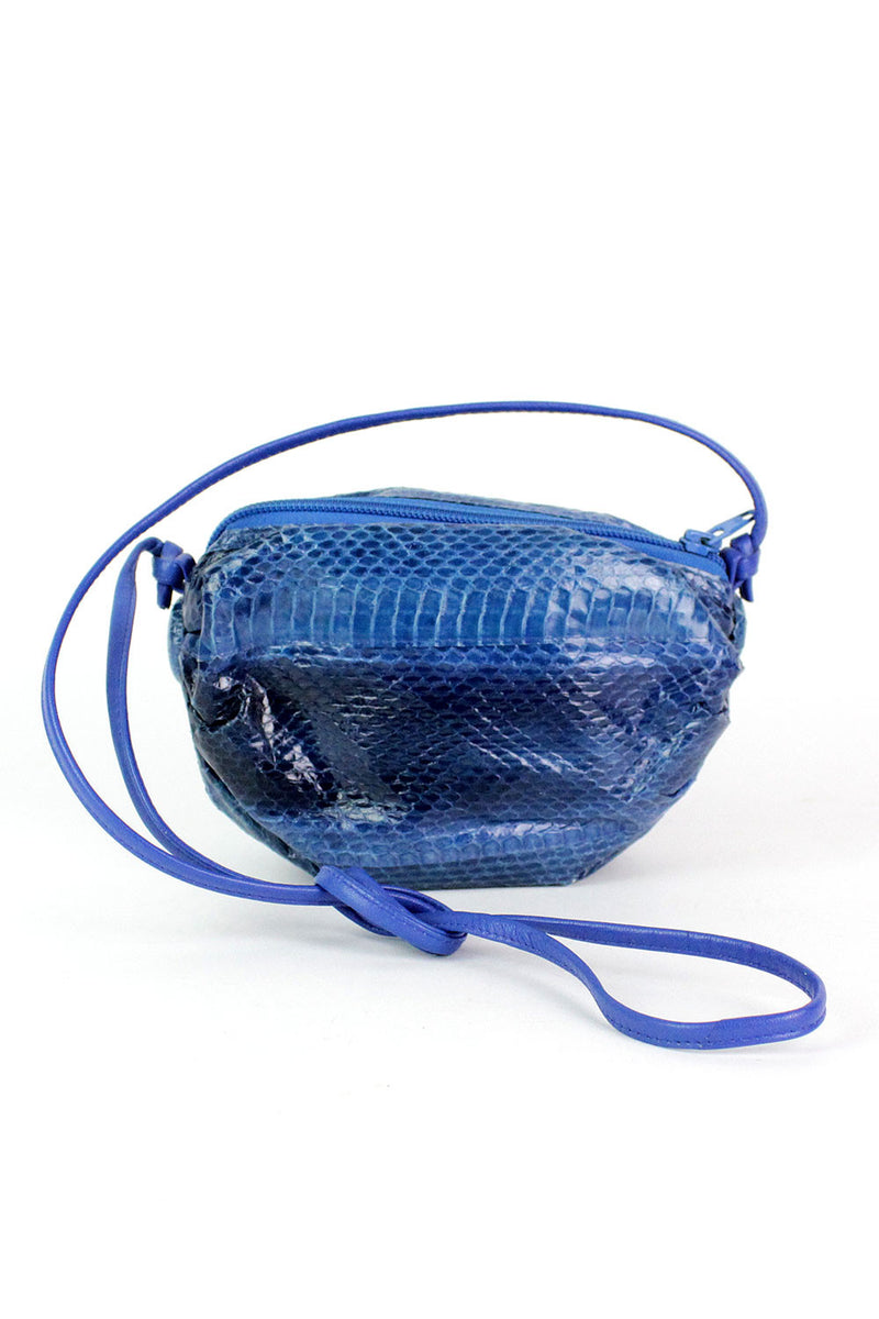 Cobalt Snakeskin Purse