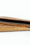 vintage leather wallet detail