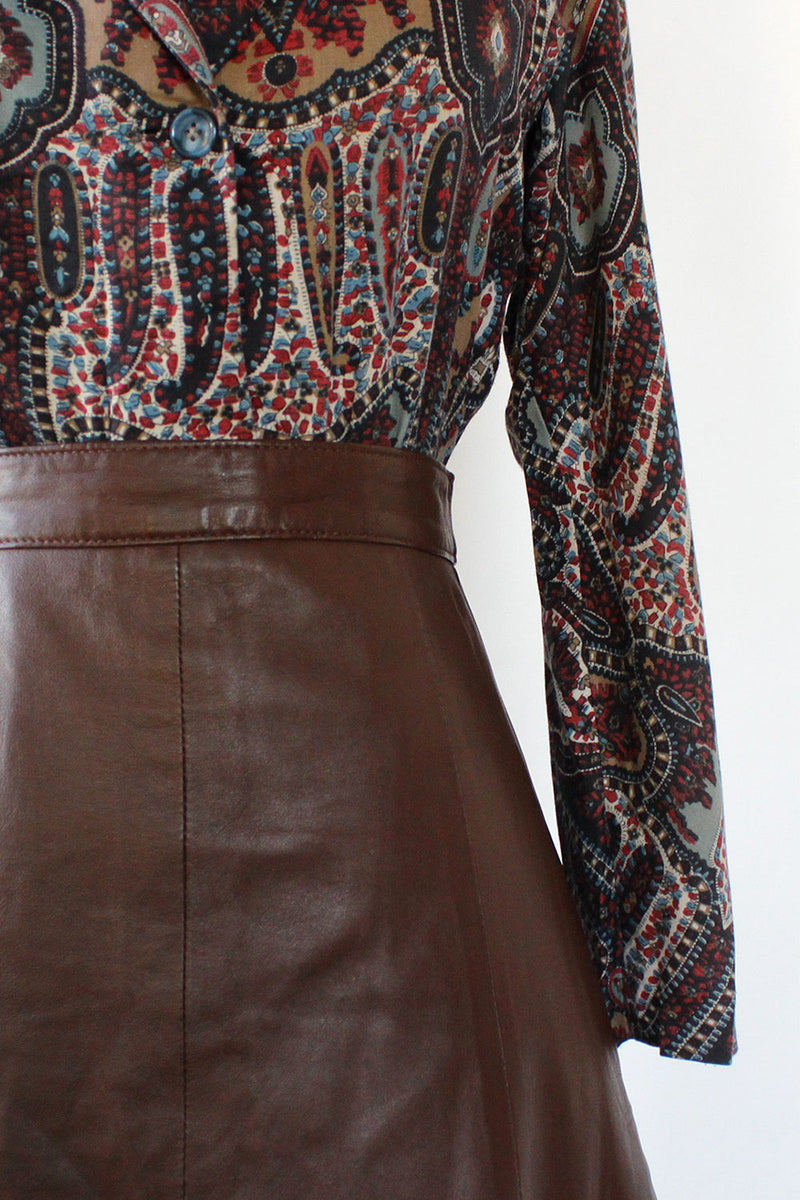 Marcella Leather Skirt M