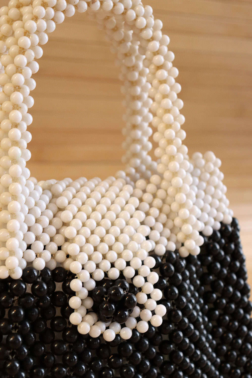 Two Tone Beaded Handbag