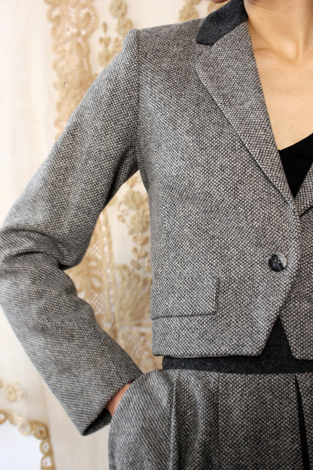 Lanz Soft Gray Skirt Suit XS/S