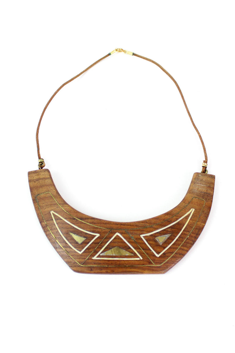 Wooden Bib Necklace