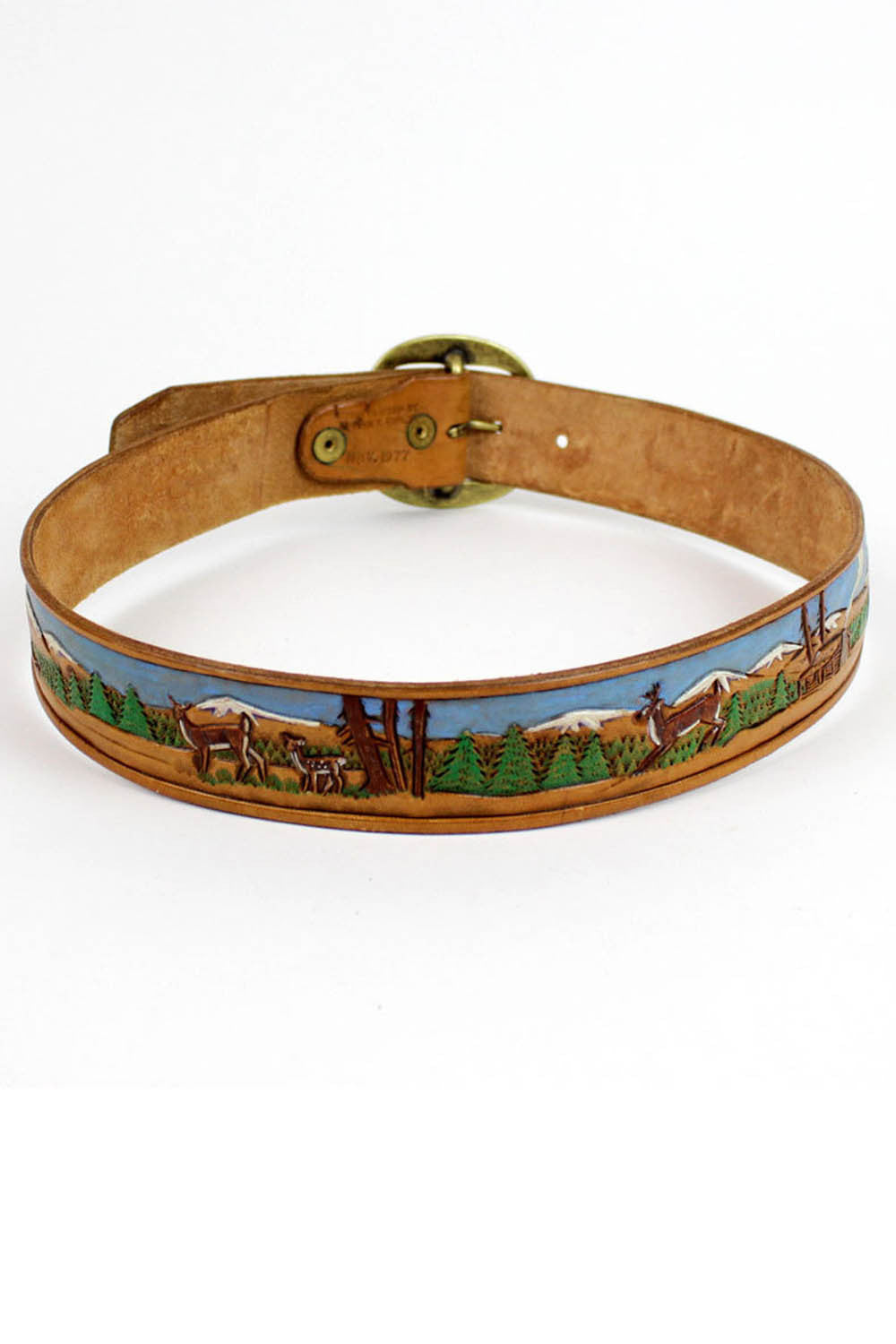 Tooled Nature Scene Belt